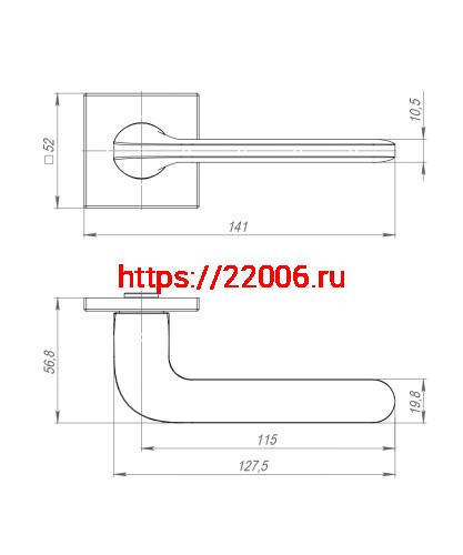 Ручка Punto (Пунто) раздельная K.ARC.Q52.ASPECT SN-3 мат.никель ТРОСИК фото 4 Ручка Punto (Пунто) раздельная K.ARC.Q52.ASPECT SN-3 мат.никель ТРОСИК фото 4