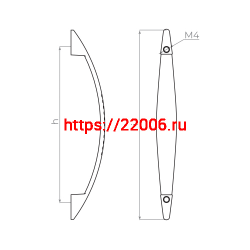 Ручка-скоба Ajax (Аякс) мебельная MB-H-002-128 мм CP хром фото 2 Ручка-скоба Ajax (Аякс) мебельная MB-H-002-128 мм CP хром фото 2