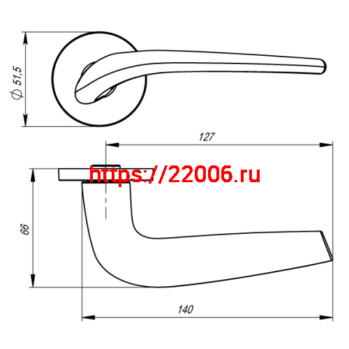 Ручка Armadillo (Армадилло) раздельная R.URS52.TWIN (TWIN URS) BPVD-77 вороненый никель фото 4 Ручка Armadillo (Армадилло) раздельная R.URS52.TWIN (TWIN URS) BPVD-77 вороненый никель фото 4