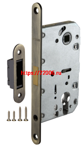 Замок межкомнатный Fuaro (Фуаро) под цилиндр MAGNET M85C-50 AB (бронза)