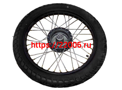 Колесо 17" 1,4х17 переднее спицованное в сборе TRICKLER XY110-17A Колесо 17" 1,4х17 переднее спицованное в сборе TRICKLER XY110-17A