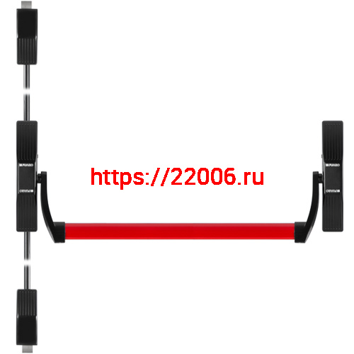Ручка-штанга Fuaro (Фуаро) нажимная AP.1700C push-bar (ANTI-PANIC 1700С) с тягами для двухстворчатых дверей Ручка-штанга Fuaro (Фуаро) нажимная AP.1700C push-bar (ANTI-PANIC 1700С) с тягами для двухстворчатых дверей