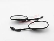 Зеркала (036) пласт. (бобовидные, черные) d=8 скутер (в уп. 50 пар)