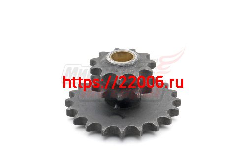 Блок звезд №3 редуктора Калуга (z20+z11+z11) (широкие звезды) под 2-х рядн. цепь