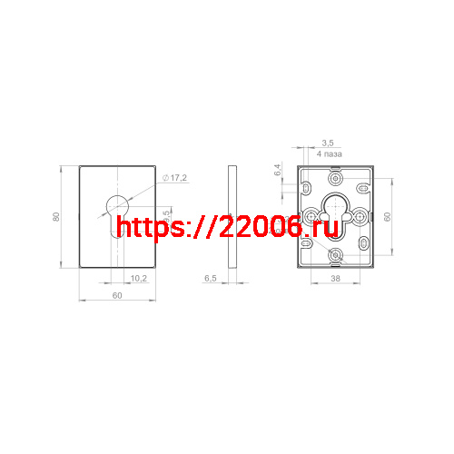 Накладка Fuaro (Фуаро) на цилиндр ESC.C.TRG/K.486 BL-24 чёрный (1 шт.) фото 2 Накладка Fuaro (Фуаро) на цилиндр ESC.C.TRG/K.486 BL-24 чёрный (1 шт.) фото 2