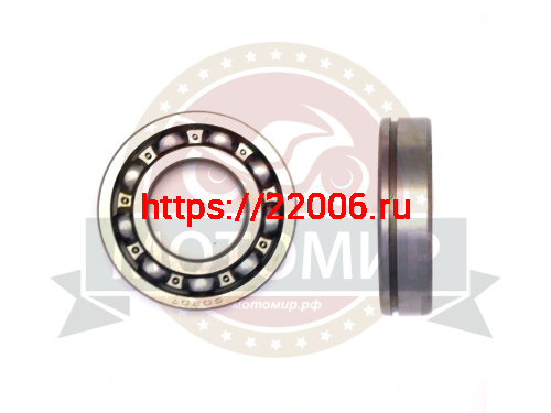 Подшипник 50207 (35x72x17) коленвала Урал Тайга (207 с конавкой)