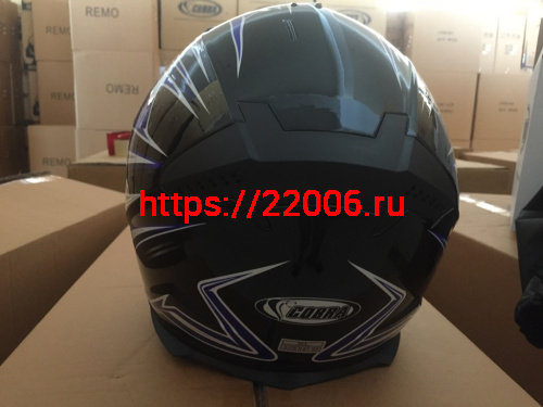 Шлем интеграл COBRA JK313, черный с красным(2), черный/синий (9) размеры XL фото 5 Шлем интеграл COBRA JK313, черный с красным(2), черный/синий (9) размеры XL фото 5