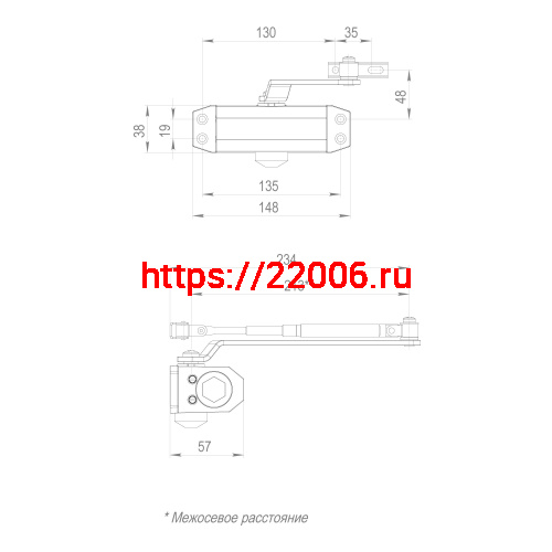 Доводчик Fuaro (Фуаро) дверной DC20-2 (DC-202) WH до 45 кг (белый) фото 3 Доводчик Fuaro (Фуаро) дверной DC20-2 (DC-202) WH до 45 кг (белый) фото 3