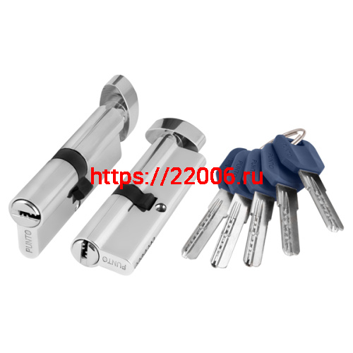 Цилиндровый Punto (Пунто) механизм (Z402/90) Z4002Knob90(35+10+45) с вертушкой CP хром Цилиндровый Punto (Пунто) механизм (Z402/90) Z4002Knob90(35+10+45) с вертушкой CP хром