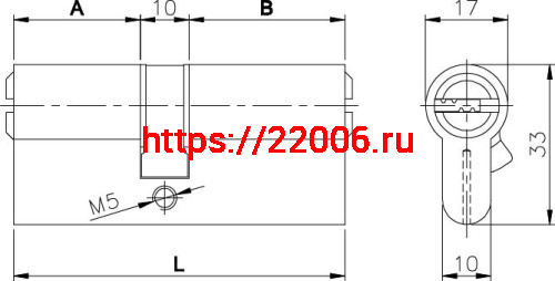 Цилиндровый Kale kilit (Кале килит) механизм 164 BN/90 (35+10+45) mm никель 5 кл. фото 2 Цилиндровый Kale kilit (Кале килит) механизм 164 BN/90 (35+10+45) mm никель 5 кл. фото 2