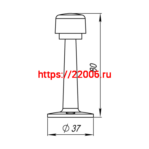 Упор Punto (Пунто) дверной настенный DFIX/W80 (DS PW-80) CFB-18 кофе глянец фото 3 Упор Punto (Пунто) дверной настенный DFIX/W80 (DS PW-80) CFB-18 кофе глянец фото 3