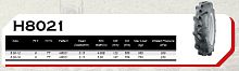 Покрышка 16" 8.00-16 H8021, без камеры, сельхоз ДизельТрактор зад., WANDA