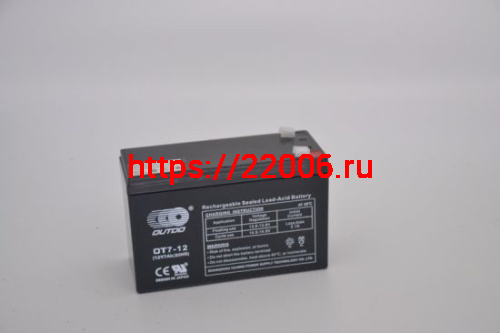 Аккумулятор OUTDO UPS OT7-12 (12v/7hr) MPS-1207 (151*65*94) 10 (кислотный,герметичный) Аккумулятор OUTDO UPS OT7-12 (12v/7hr) MPS-1207 (151*65*94) 10 (кислотный,герметичный)