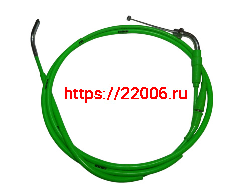 Трос газа тюнинг YMX-PE-Green, 180 см, скутер, зеленый, красный