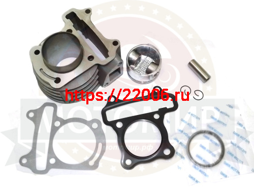 Цилиндр в сборе с поршнем 4-х такт. скутер (100см3 Тюнинг) 50,00 мм (под шпильки 50 см3) пал 15 мм фото 3