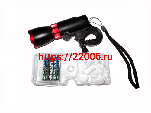 Фара передняя алюминиевая 1Вт (3 режима работы) с креплением на руль Фара передняя алюминиевая 1Вт (3 режима работы) с креплением на руль