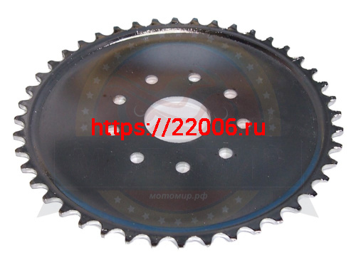 Звезда 44 зуб. (415) цепи, задняя  "Газуля" F50/72/80/100 голая (9 круглых отверстий)