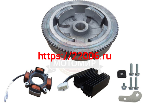 Комплект электрооборудования для 182F,188F,190F, 192F (18А, 214Вт, 12В, ( под ЭЛ/стартер, с венцом) Комплект электрооборудования для 182F,188F,190F, 192F (18А, 214Вт, 12В, ( под ЭЛ/стартер, с венцом)