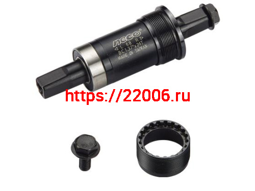 Каретка NECO B910Pпод квадрат, BSA 1.37”x24T, R/L, 68/115мм. Ось 10В21, левая чашка - нейлон, права