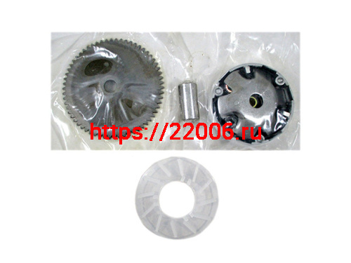 Вариатор Honda ZX 34/35 в сборе (ролики, наружный шкив, палец) Вариатор Honda ZX 34/35 в сборе (ролики, наружный шкив, палец)