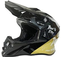 Мотошлем VIRTUE MD-902 Кросс черный с надписью (M)