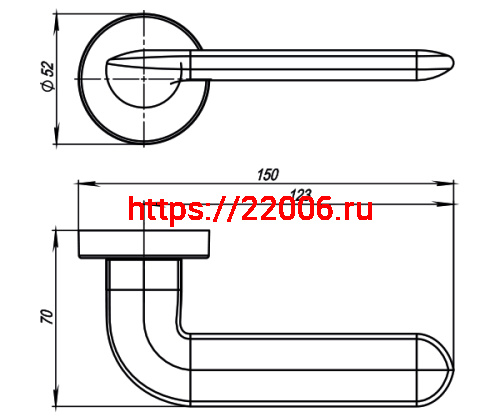 Ручка Armadillo (Армадилло) раздельная R.URB52.EXCALIBUR (EXCALIBUR URB4) BPVD-77 вороненый никель фото 4 Ручка Armadillo (Армадилло) раздельная R.URB52.EXCALIBUR (EXCALIBUR URB4) BPVD-77 вороненый никель фото 4