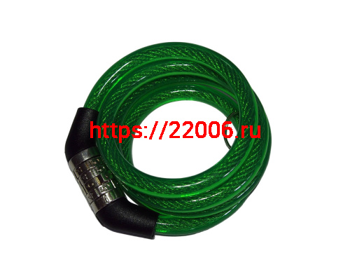 Замок для велосипеда кодовый тросовый 8х900мм, противоугонный фото 2