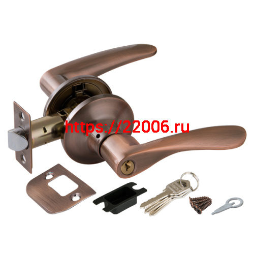 Ручка Punto (Пунто) защелка DK620 AC-ET (6020 AC-E) (кл./фик.) медь Ручка Punto (Пунто) защелка DK620 AC-ET (6020 AC-E) (кл./фик.) медь