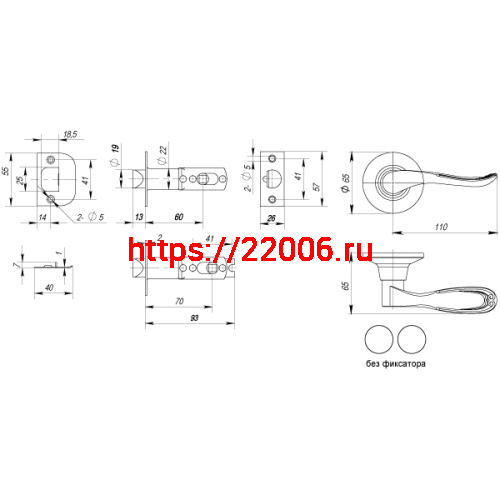 Ручка Punto (Пунто) защелка DK630 MAB-PS (6030 MAB-P) (без фик.) мат.бронза фото 3 Ручка Punto (Пунто) защелка DK630 MAB-PS (6030 MAB-P) (без фик.) мат.бронза фото 3