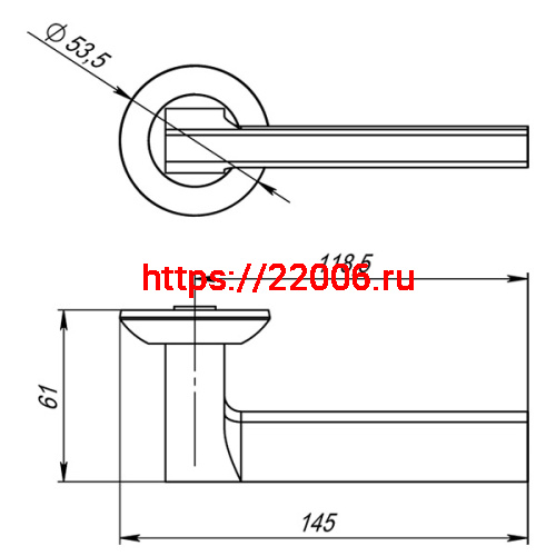 Ручка Punto (Пунто) раздельная R.TL54.BLADE (BLADE TL) SSC-16 сатинированный хром фото 2 Ручка Punto (Пунто) раздельная R.TL54.BLADE (BLADE TL) SSC-16 сатинированный хром фото 2