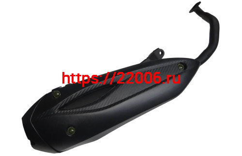 Глушитель скутер TRACER ADV в сборе с коленом (Е113)