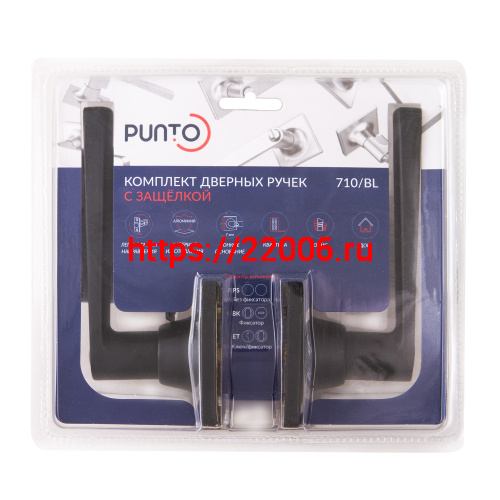 Ручка Punto (Пунто) защелка DK710/BL BL-PS (без фик.)черный фото 2 Ручка Punto (Пунто) защелка DK710/BL BL-PS (без фик.)черный фото 2