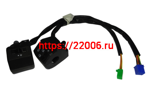 Переключатель Баджадж Боксер 150 правый/левый с проводом JB401400/PF401408 (аналог) Переключатель Баджадж Боксер 150 правый/левый с проводом JB401400/PF401408 (аналог)