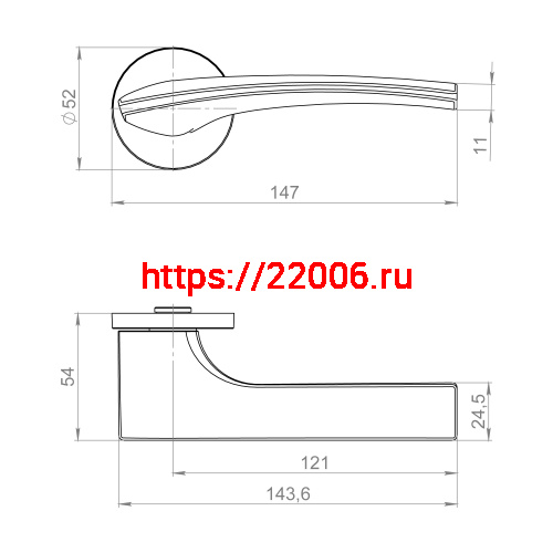 Ручка Fuaro (Фуаро) раздельная R.ZLR52.ETALON SSG-39 сатинированное золото фото 3 Ручка Fuaro (Фуаро) раздельная R.ZLR52.ETALON SSG-39 сатинированное золото фото 3