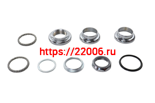 Детали рулевой колонки резьбовая 1-1/8" (25,4/34/30 мм, общ.h=34,8 мм стальн.) VP-МH501(комп Детали рулевой колонки резьбовая 1-1/8" (25,4/34/30 мм, общ.h=34,8 мм стальн.) VP-МH501(комп