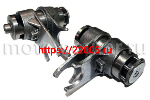 Вилки переключения в сборе (копирный вал в сборе) двигатель 139FMB 50cc Вилки переключения в сборе (копирный вал в сборе) двигатель 139FMB 50cc