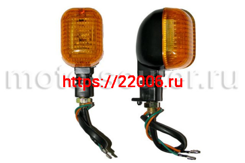 Указатель поворота №27 оранжевое стекло, на стойке пластмассовый, прямоугольный, (4 штуки) Указатель поворота №27 оранжевое стекло, на стойке пластмассовый, прямоугольный, (4 штуки)