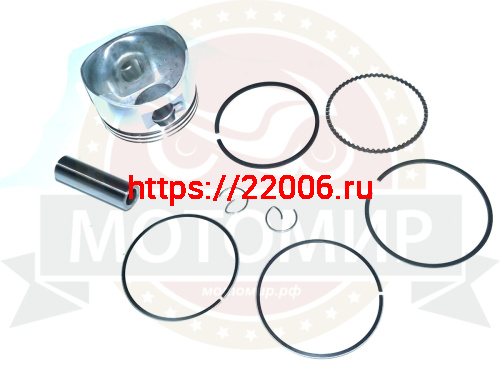 Поршень 50,00 мм 4 такт. Delta 100 см3 (кольца, палец, стопорн. кольца) STD фото 2