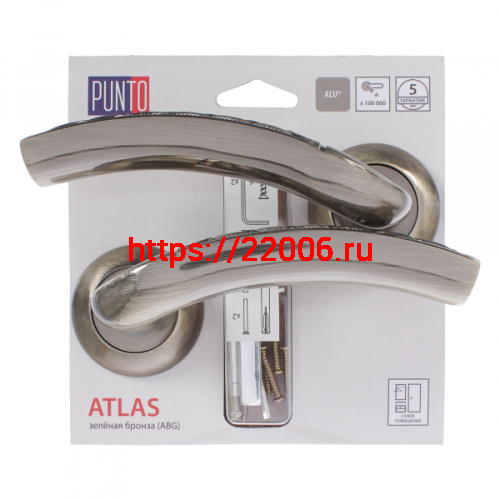 Ручка Punto (Пунто) раздельная ATLAS TL/HD ABG-6 зеленая бронза Ручка Punto (Пунто) раздельная ATLAS TL/HD ABG-6 зеленая бронза