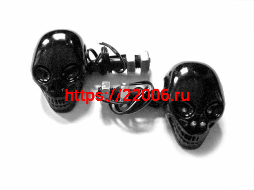 Указатель поворота светодиодный "Череп" (2 штуки в комплекте) Указатель поворота светодиодный "Череп" (2 штуки в комплекте)