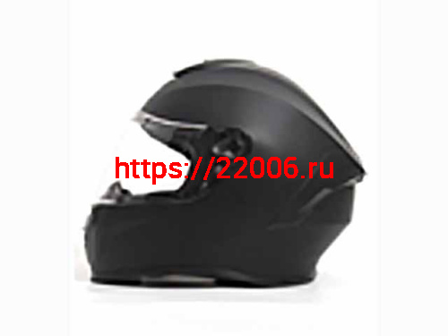 Мотошлем VIRTUE MD-813 закрытый черный матовый с доп. стеклом (темное) (XL)