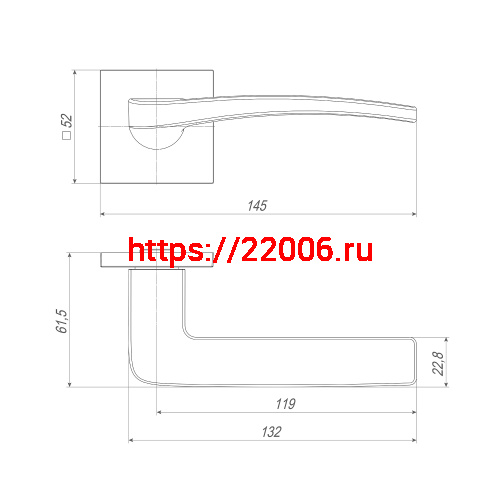 Ручка Ajax (Аякс) раздельная K.JS51.FAME (FAME JS) SN-3 матовый никель фото 2 Ручка Ajax (Аякс) раздельная K.JS51.FAME (FAME JS) SN-3 матовый никель фото 2