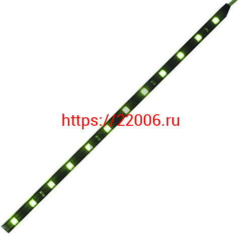 Подсветка светодиодная полоса (1 штука) 12SMD зеленый L=300 мм Подсветка светодиодная полоса (1 штука) 12SMD зеленый L=300 мм