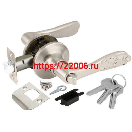 Ручка Punto (Пунто) защелка DK633 SN-ET (6033 SN-E) (кл./фик.) мат. никель Ручка Punto (Пунто) защелка DK633 SN-ET (6033 SN-E) (кл./фик.) мат. никель