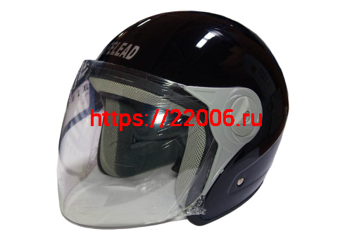 Шлем открытый "Safelead" HF-212 NEW DEEP BLUE, бургунди, черный, размер M