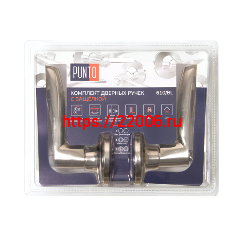 Ручка Punto (Пунто) защелка DK610/BL SN-ET (кл./фик.) мат.никель Ручка Punto (Пунто) защелка DK610/BL SN-ET (кл./фик.) мат.никель