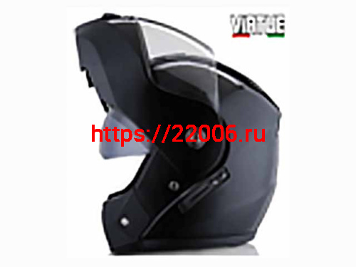 Мотошлем VIRTUE MD-903 трансформер с визором черный (M) Мотошлем VIRTUE MD-903 трансформер с визором черный (M)