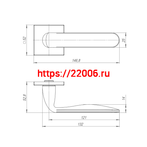 Ручка Punto (Пунто) раздельная K.ARC.Q52.EXTRA GR-23 графит фото 2 Ручка Punto (Пунто) раздельная K.ARC.Q52.EXTRA GR-23 графит фото 2