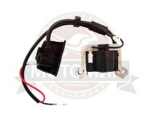 Зажигание мотокосы BC/GBC-043/052 в сборе (L в/в провода 120мм, колпачок 45град) (пришло как 98306)