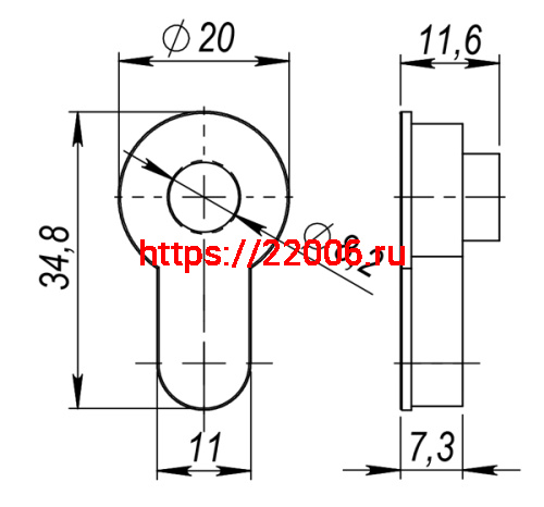 Вставка Armadillo (Армадилло) под шток ET.TANG.UNI (CYLINDER) AB-7 бронза фото 4 Вставка Armadillo (Армадилло) под шток ET.TANG.UNI (CYLINDER) AB-7 бронза фото 4